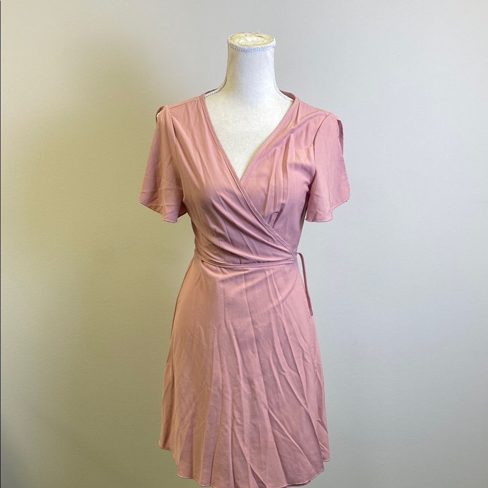 ☀️Pink Wrap Dress